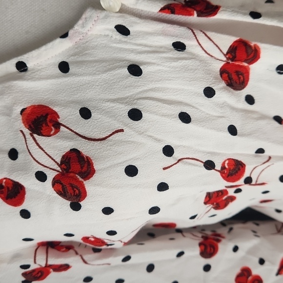 Topshop Cherry Polka Dot Blouse - Picture 6 of 7
